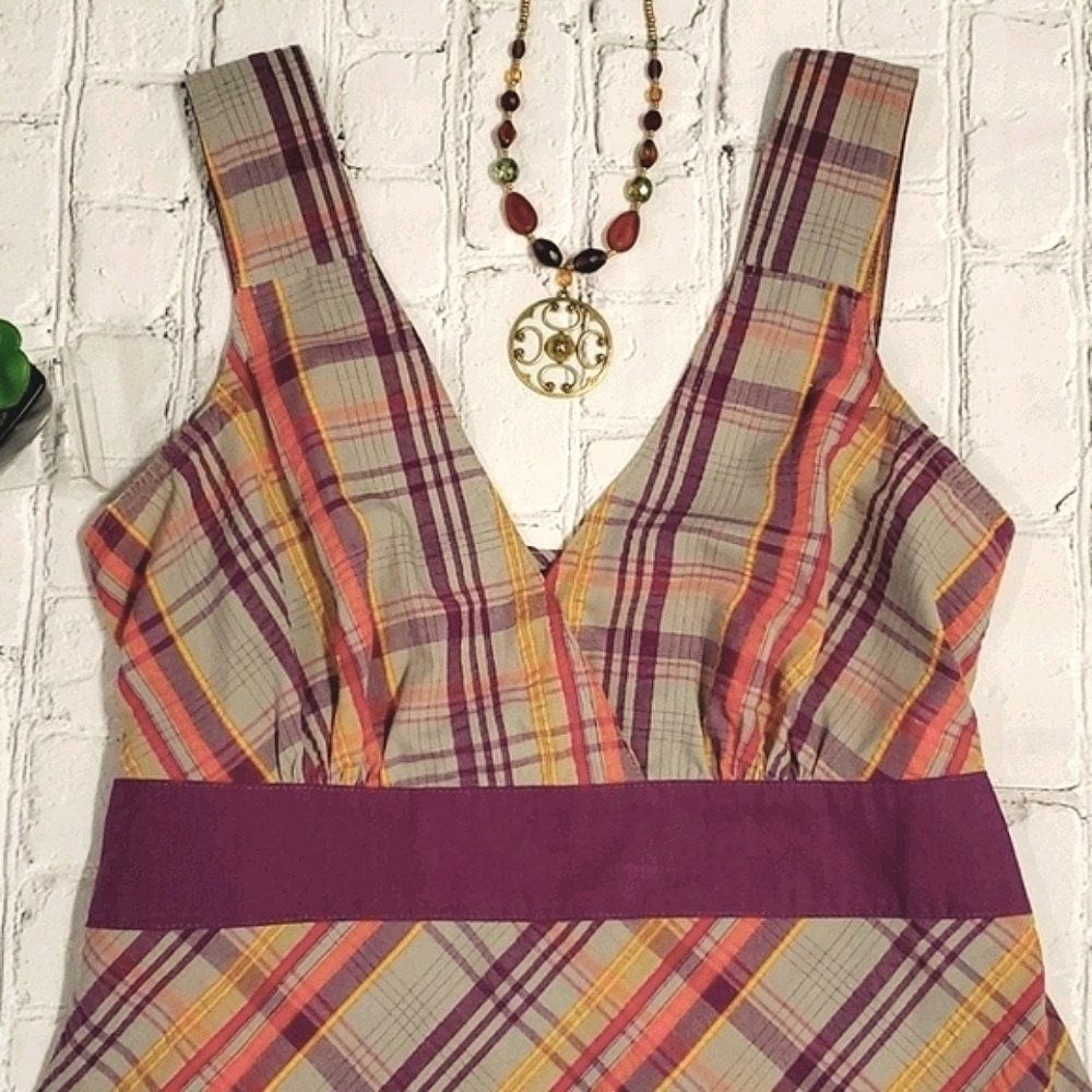 PATAGONIA PLAID SLEEVELESS SUN DRESS - Picture 2 of 7